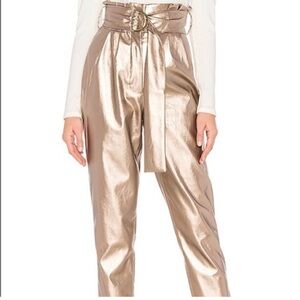 Tularosa Greyson Metallic Gold Trousers